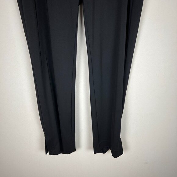 Talbots Pants Womens 1X Black Pull On Tapered Stretch Slit Casual Dress Slinky - Picture 3 of 14